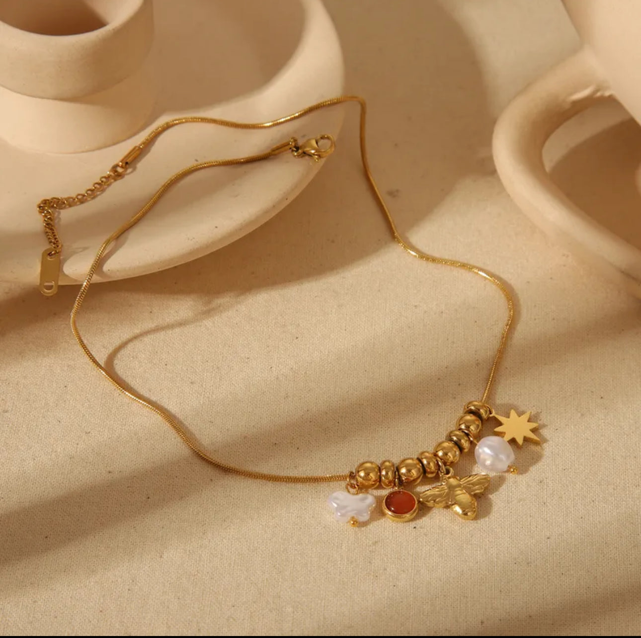 sunlit charm necklace