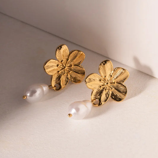 sunlit petal earrings