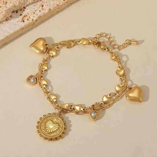 golden love story bracelet