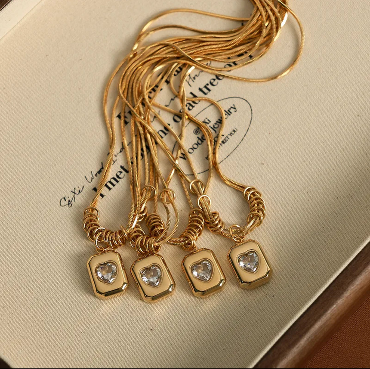 golden love necklace