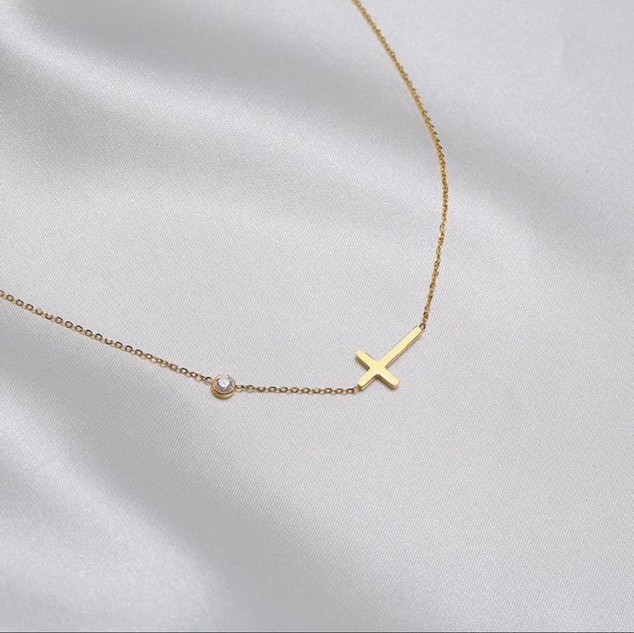 radiant cross necklace