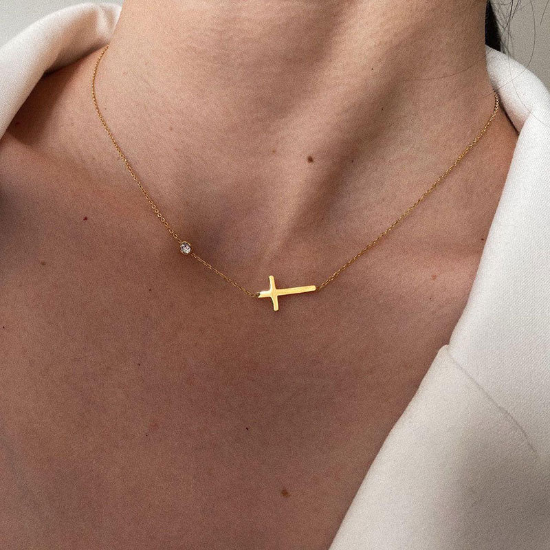 radiant cross necklace